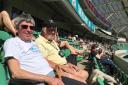 Pete and his friend Dave, at the Kia Oval Cricket Match