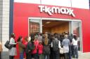 Scenes when T.K. Maxx opened its store in Streatham
