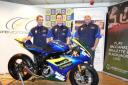 Top trio: Les Carter, Ben Wylie and Billy Smith with their AFC Motorsport bike