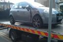 Miss Murphy's car following the crash in Croydon