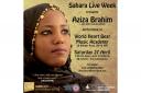 Aziza Brahim is to perform in Southfields