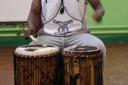 Master drummer Sebastian Ahorlu from Ghana at St.Joseph's Hall in Colliers Wood. Picture by Auriel Glanville