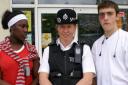 School PC Maxine McMurdie with 'terror attack victims'