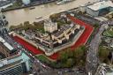 View from the sky: the poppies at the Tower of London. Pic: MPS helicopters