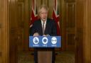 Prime Minister Boris Johnson addresses press conference. Image: PA Video/PA Wire
