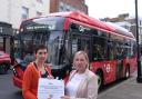 Councillor Clare Bonham and Assembly Member Caroline Pidgeon heading the stop cuts to 450 bus route campaign