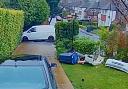 A dad fell off his wheelie bin in Croydon in footage captured by a Ring doorbell