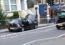 The three-car smash happened in Surbiton on Monday evening