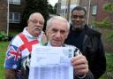 Shocked: Keith Dickinson, Len Matterface and Mohammed John Mohammed were concerned by their letters from the council