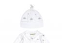JoJo Maman Bebe Royal Baby Collection crown hat, £5; and sleepsuit, £14 (www.jojomamanbebe.co.uk)