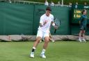 One step closer: Jamie Baker is two wins away from the Wimbeldon main draw