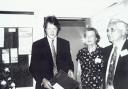 Earl Spencer opens the newly refurbished Museum at 22 Ridgway in July 1994. Two successive Wimbledon Society presidents joined him.