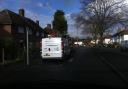 The van which was pictured by a resident in Long Walk, New Malden