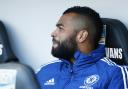 Ashley Cole on the bench, where he spent most of this season for Chelsea