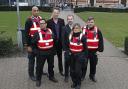 Councillors Stuart Collins and Mark Watson with the council's enforcement officers