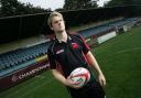 First day: Seb Jewell pictured soon after signing for London Welsh in 2011