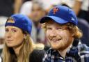 Old pals: Wimbledon hockey club's Cherry Seaborn and international superstar Ed Sheeran at a baseball game in Queens