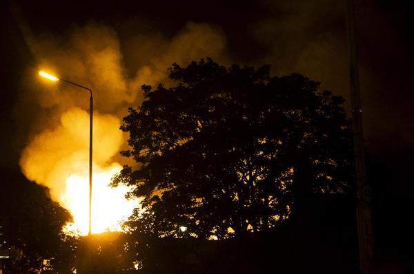 Reeves Corner on fire in Croydon. Picture by Becky Manktelow.