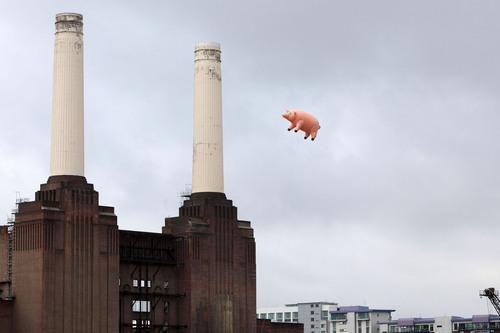 The PInk Floyd pig returns to Battersea Power Station