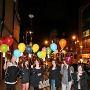 Proud friends and relatives of Rifleman Peter Aldridge led a colourful tribute to the fallen soldier on Friday night.