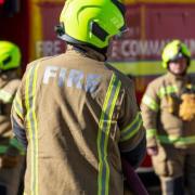 Firefighters were called to the home on Gander Green Lane at around 10.30am yesterday