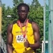 Dante Pollard won the won the 100m title at Essex Track and Field Championships