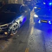 Three police vehicles damaged in car chase through Sutton