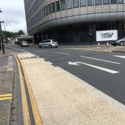 Brighton Road cycle lane. Credit: Croydon Council. Free for use by BBC wire partners.