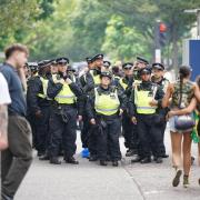 Police officers at Notting Hill Carnival this year