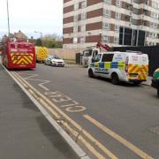 The gas leak is believed to originate from a block of flats across the road from the school on High Path