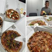 We had eight pizzas delivered to the office