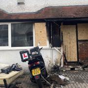 The blaze broke out at a house that is divided into bedsits in Glenister Park Road, Streatham, shortly after 7pm on Sunday