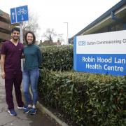 Dr Amit Seyan and Dr Naomi Bennett pose for photos in Robin Hood medical practice in Sutton (photo: Facundo Arrizabalaga/MyLondon)