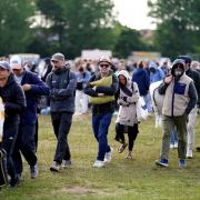 Spectators in the queue on day four of the 2023 Wimbledon Championships