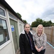 Councillors Rachel Reid ((left) and Tricia Bamford say the pool should not be lost to Chessington