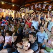 Next generation: A young crowd cheered on Triggs Hodge and James at Molesey Boat Club last week
