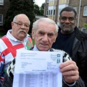 Shocked: Keith Dickinson, Len Matterface and Mohammed John Mohammed were concerned by their letters from the council