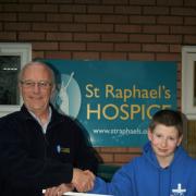 Geoff Hill from St Raphael's Hospice and Mark Heritage