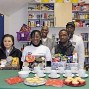 Fatima Koroma and other volunteer who run Croydon Food Store