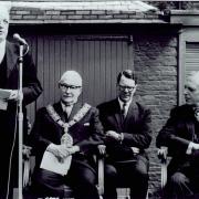 Dignitaries hear Lord Munster’s historic speech in 1968