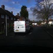 The van which was pictured by a resident in Long Walk, New Malden