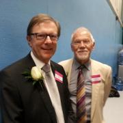 Councillors John Sargeant and Peter Southgate at the count on Thursday, May 22