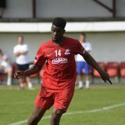 Winner: Kingsley Aikhionbare' second goal of the season sealed a 2-1 win at Hastings United on Saturday                SP81968