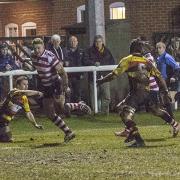 Score: Adam Field breaks to score Rosslyn Park’s first try at Richmond             All pictures: Charlie Addiman