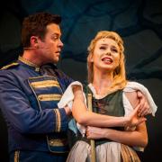 Cinderella at Fairfield Halls in 2015: Stephen Mulhern as Buttons & Joanna Sawyer as Cinderella. Photo Frazer Ashford