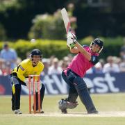 Up and away: Dawid Malan in action for Middlesex at Richmond Cricket Club