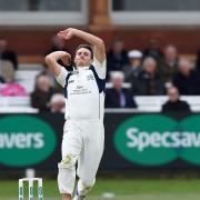 Surprised: Former Hampton School student Toby Roland-Jones in action for Middlesex at Lord's