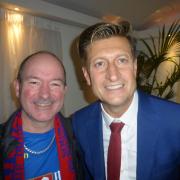 Steven Kettle with Crystal Palace chairman Steve Parish