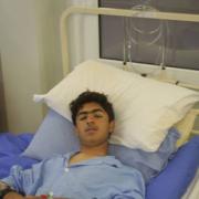Sifatullah, a 20-year-old soldier with the A and A (Afghan Army) had been wounded after an accident with his comrade's rifle