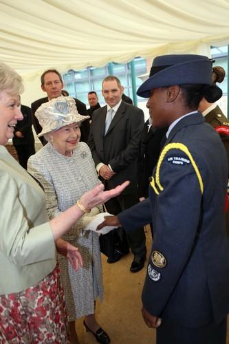 The Queen visited St Mark's Academy in Mitcham as part of her Diamond Jubilee tour. May 15 2012.